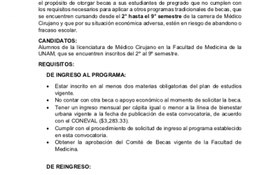 PROGRAMA DE BECAS DIAGNÓSTICO Y TRATAMIENTO EN LA PRÁCTICA MÉDICA CONVOCATORIA 2021